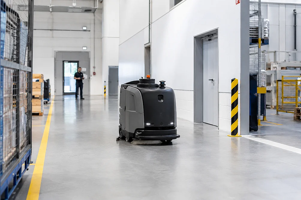 Reinigungsroboter im industriellen Einsatz
